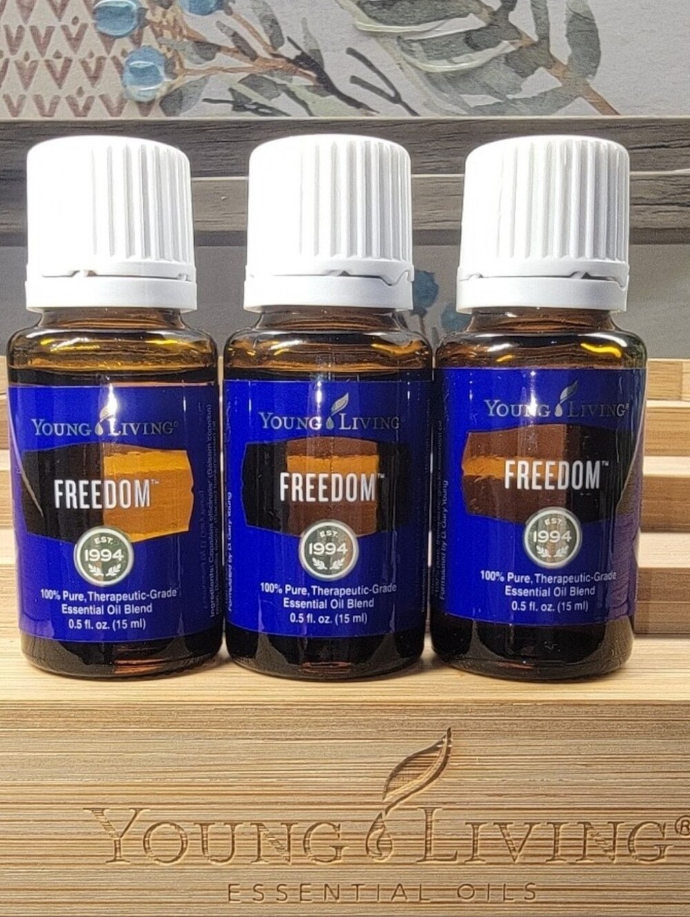 YOUNG LIVING FREEDOM 15ML OIL BUNDLE OF‎ 3 New Sealed